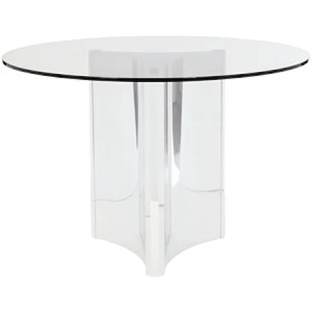 Round Glass Counter-Height Table 